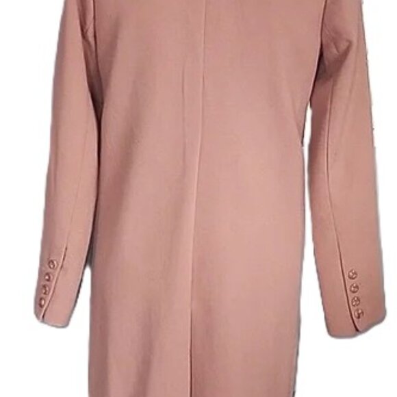 Forever 21 Women's Pink Mauve Double-Breasted Trench Coat Medium - Picture 5 of 9